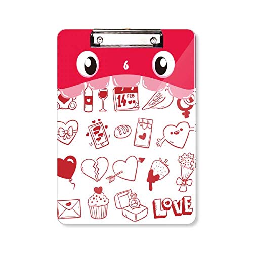 Porte-bloc Valentin A4 avec motif cœur et oiseau, l'idée cadeau utile pour la Saint-Valentin