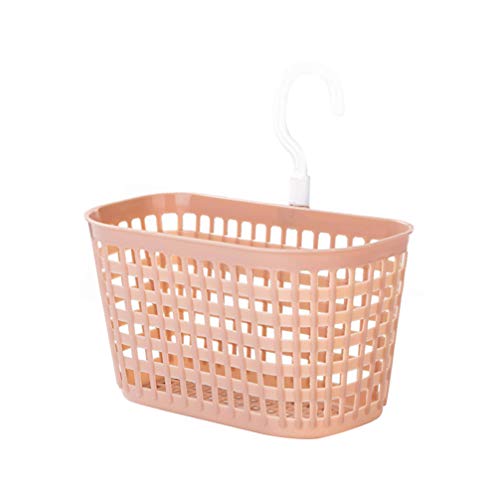 TOPBATHY Plastic Hanging Shower Kitchen Bathroom Storage Basket with Rotatable Hook