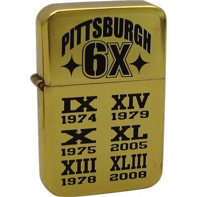 Encendedor Pittsburgh Lighter 6X Champs con Fechas miniatura 1