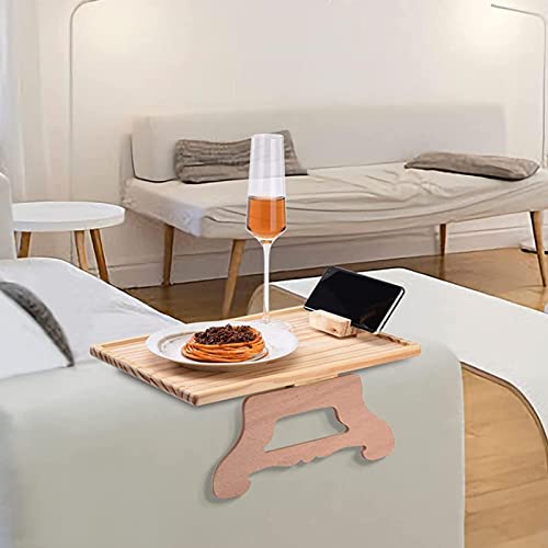 Bandeja Para Sofá De Madeira ， FáCil De Instalar Inofensivo Para A SaúDe Sofá Mesa Para Bebidas ， Po