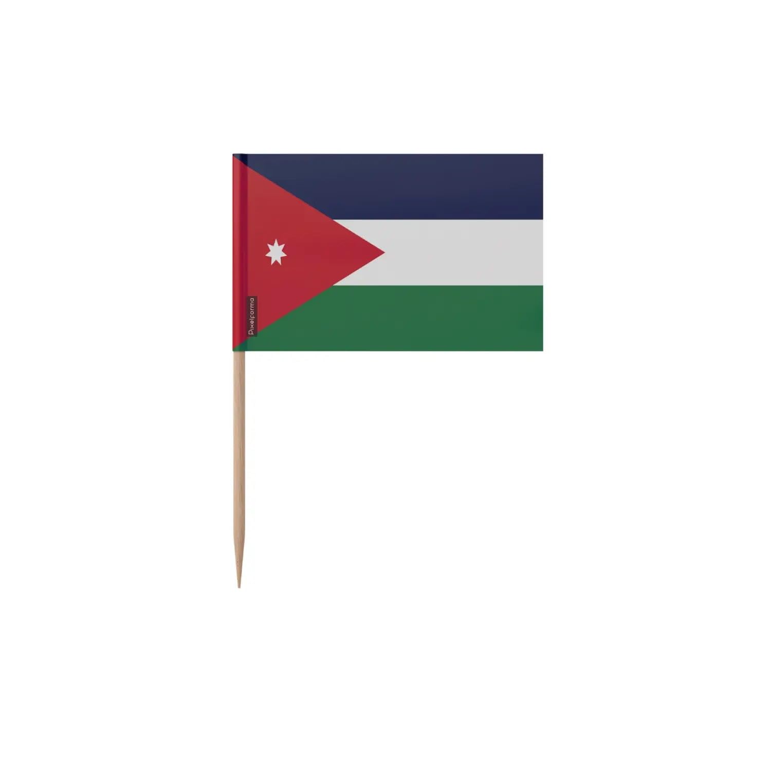 Cure-Dents Drapeau Jordanie pour Réceptions et Soirées Thématiques 100 pcs