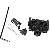 Headless Guitar Bridge Set, Tailpiece Roller Nut Tremolo Rocker Electric Replacement Parts