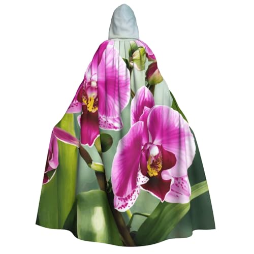 Cape à capuche orchidée pour adulte - Idéal pour cosplay et festivals