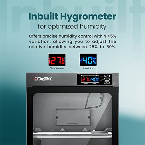 Image of Digitek AD 55S 55 Liters Capacity Digital Display Dry Cabinet with Humidity Controller (Black)