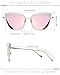 Joopin Oversized Cateye Sunglasses Fashion Cat Eye Sun Glasses UV Protection Trendy Becky Shades for Women Ladies Cute Sunnies (Black + Pink)