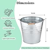 Unibos |12L Metal Bucket | Galvanised | Multipurpose Strong Steel Wooden Handle | Indoor/Outdoor | Home, Garden, Bathroom and Garden Waste - Image 6