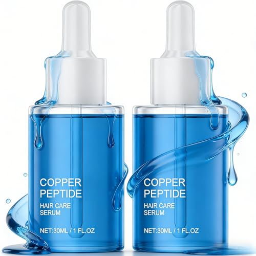 2PCS GHK-CU Copper Peptide Hair Growth Serum for Women & Men - Scalp Treatment for Thinning Hair, Strengthens & Thickens Hair, Reduces Hair Loss,Promotes Healthy Shiny Hair