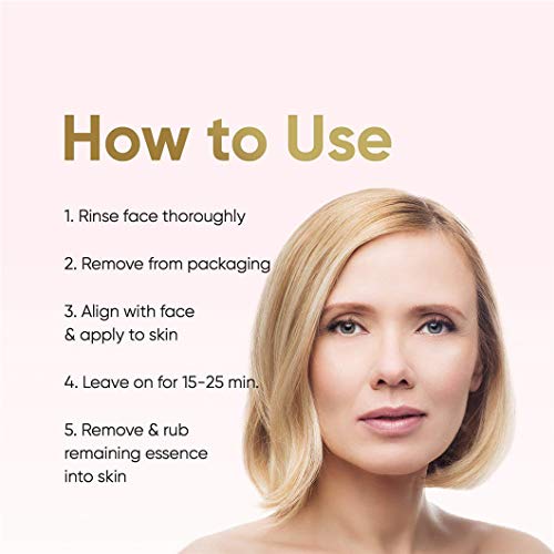 Ruzzut 24K Gold Facial Masks- Skin Care Hydrating Face Sheet Mask With Hyaluronic Acid & Hydrolyzed Collagen For Anti Wrinkles And Fine Lines,12Pcs #TOP4