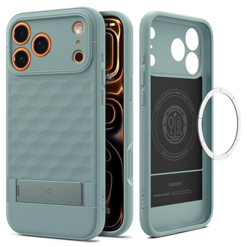 Spigen Funda para iPhone 17 Pro, Parallax S MagFit Compatible con MagSafe - Sage Green