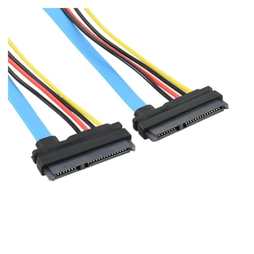 Cable Extensor SATA 22 Pin a 7+15 Pin 15cm Azul miniatura 4