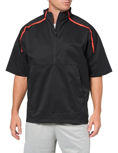 adidas Golf Men's Core Provisional Short Sleeve Half Zip Jacket, Black, Large