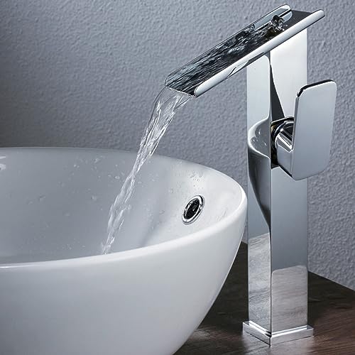 Robinet eau chaude et froide à levier unique pour lavabo monotrou