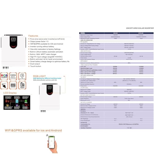 Inverter ibrido solare Convertitore da CC a CA a onda sinusoidale pura con controller MPPT per soluzioni di alimentazione off-grid efficienti