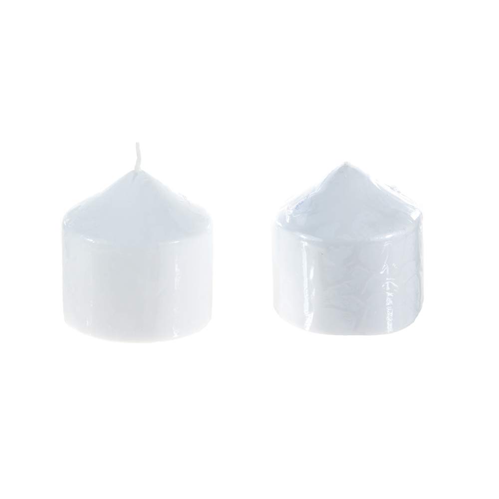 Mega Candles Unscented White Dome Top Pillar Candle, Economical One Time Use Event Wax Candles 3 Inch x 3 Inch, Wedding Receptions, Birthdays, Party, Celebrations, Florists, Churches & More