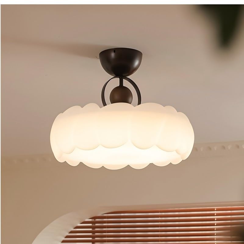 Éclairage de plafond clair LED plafonnier rond crème en acrylique réglable moderne - 2