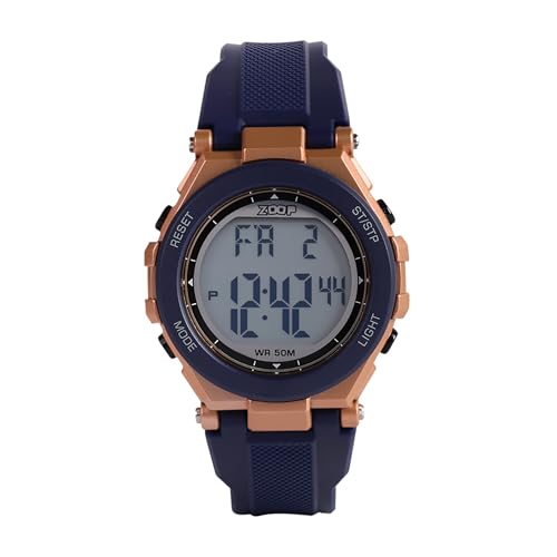 Image of Zoop Digital Watch with Rose Gold Case, Digital Dial & Blue Strap for Boys Kids, from House of Titan - 16047PP01
