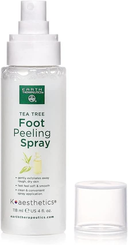 Tea Tree Foot Peeling Spray – Convenient Spray for Buffing Away Calluses – Soothing Botanicals with Australian Tea Tree Oil – Exfoliate Dry Rough Skin