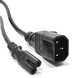 kenable IEC C14 3 pin Male Plug to Figure 8 C7 Plug Power Adapter Cable 50cm [0.5m]