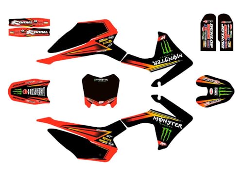 Kit déco N'STYLE/MONSTER - Type CRF110 - Rouge - Dirt Bike