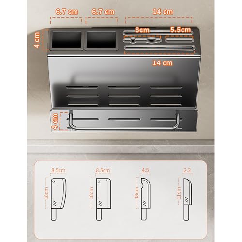 Soporte multifuncional para cubiertos y tijeras que ahorra espacio en la cocina 4