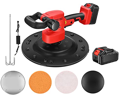 Lijadora eléctrica para paneles de yeso, lijadora de paredes, pulidora de paredes, 80-210 RPM, velocidad variable, llana para mortero de cemento y hormigón, mezcladora automática para enlucido de te
