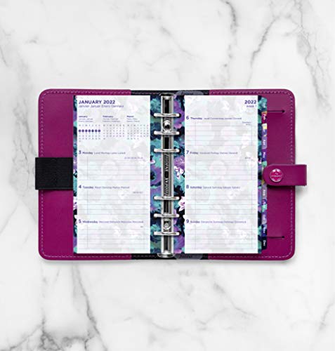 Filofax Persoonlijke geïllustreerde bloemenweek op 2 pagina's 2022 Dagboekpakket - Image 4