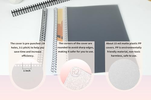 Couverture PP mat pour protéger et relier facilement vos documents 8.5x11