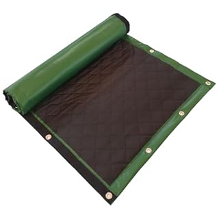 LTCANOPY Outdoor Sound Barrier Soundproof Blanket Sound Insulated Screen Noise Protection Wall for Noise Reduction on Construction Sites, Sports Fields, Sound Insulation 200x100cm（Green）