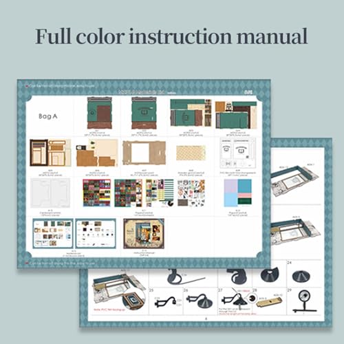 Decoración caprichosa de casa de juegos y kit de casa compacto para revivir estanterías 6