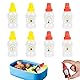 KUAOOAUK 8Pcs Condiment Squeeze Flaschen, 25ml Mini Ketchup Flasche, Kunststoff Portable Honig Sauce Flaschen Behälter für Kinder Erwachsene im Büro Picknick Bento Box Zubehör