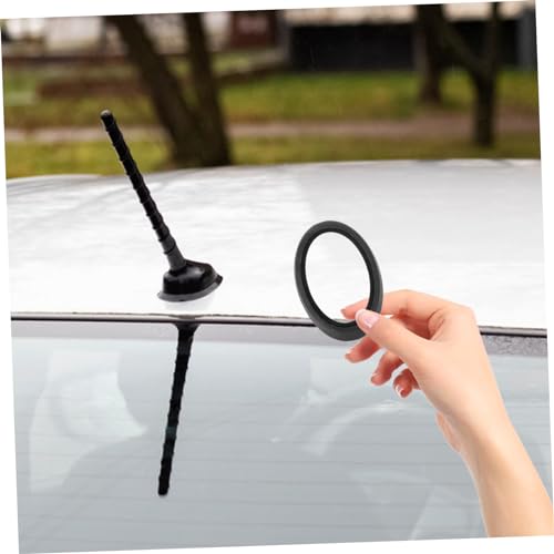 Base de antena para coche estable ante vibraciones con anillo protector de goma negro 3