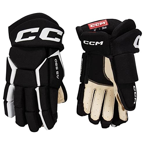 Foto von CCM AS550 YT TAC Eishockey Handschuhe, Schwarz/Weiß, Größe: 08