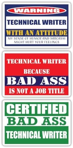 (x3) Certified Bad Ass Technical Writer with an Attitude Magnets | Funny Occupation Job Career Gift Idea | Magents Perfect for Cars, Trucks, Toolboxes, Lockers, Fridges image 5