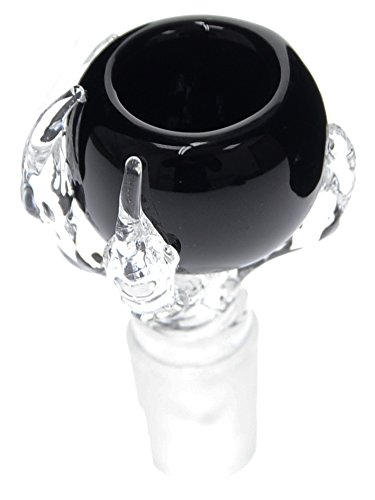 Runder Glaskopf mit Greifenklaue für Bongs, 18,8mm Schliff, schwarz - Head&Nature Bong-Kollektion – Bild 3