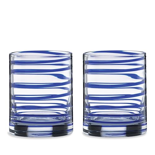 Kate Spade New York Charlotte Street 2-Piece Dof Glass Set, 1.85 LB, Blue
