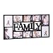Produktbild Relaxdays Bilderrahmen Familie, Fotorahmen für 10 Bilder, Collage Family zum Hinhängen, HBT: 36,5 x 72 x 2 cm, schwarz