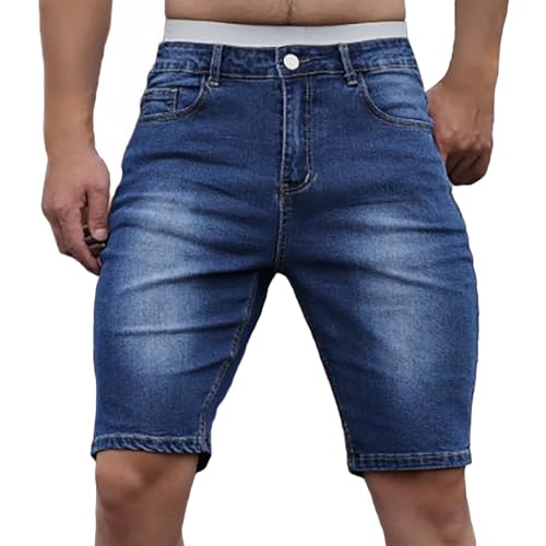 Short d'été respirant en jean ajusté avec poches pratiques