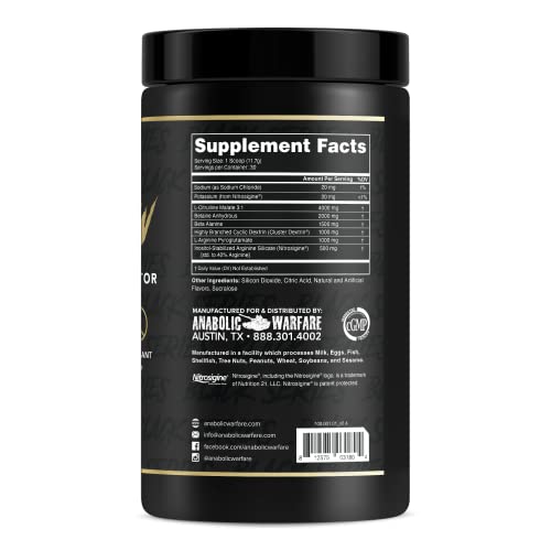 Anabolic Warfare Pump-N-Grow Muscle Pump Supplement Caffeine Free Pre Workout With L-Citrulline, L-Arginine, Beta-Alanine (Au Naturel – 30 Servings) #TOP2