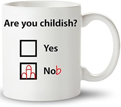 Amazon Co Jp 面白いコーヒーマグ 面白いマグ 面白いマグカップ Are You Childish面白いコーヒーマグ ホーム キッチン