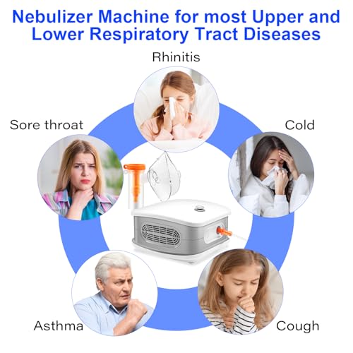 Nebulizer for Adults and Kids, Portable Nebulizer Machine for Home and Office Use, Cool Mist Steam Inhaler