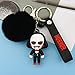 CEMMY XU Women Men Halloween Keychain Horror Movie Keychains Small Bell for Party Favor Key-297