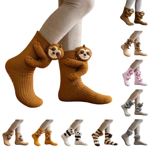 Generisch 3D Stricksocken mit Tieren,Animal Socks,Handgehäkelte...
