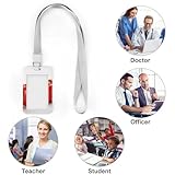 Two Red Bell Peppers ID Badge Holder with Adjustable Lanyard Cute Name Badge Reel for Women Work Office Nurses Doctor - Image 4