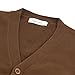 chickiddos Unisex Uniform Cardigan for Girls Boys, Button Down V-Neck Long Sleeve Cotton Sweaters for 5-14Y (US, Age, 11 Years, 12 Years, Chocolate)
