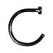 Body Candy Black Stainless Steel Nose Hoop 18 Gauge 5/16"