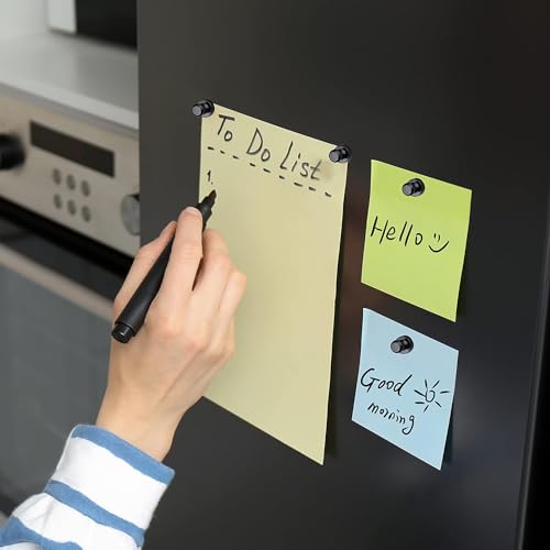Hongyitime 122545 12 Pcs Metallic Magnets, Black Magnetic Push Pins, Refrigerator Magnets thumb #5