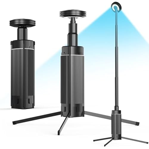 Camping Light 1PCS, Camping Lantern Rechargeable, Led Work Light with Stand Battery Powered 10800mah, Portable Camping Lamp and Flashlight, Camping Lights for Hiking, Camping, Fishing