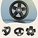 FytStycale 2x Barn Door Wheels Hanging Rail Pulley Smooth Replace Parts Track Roller Hardware for Interior Doors Garages Gates Barns