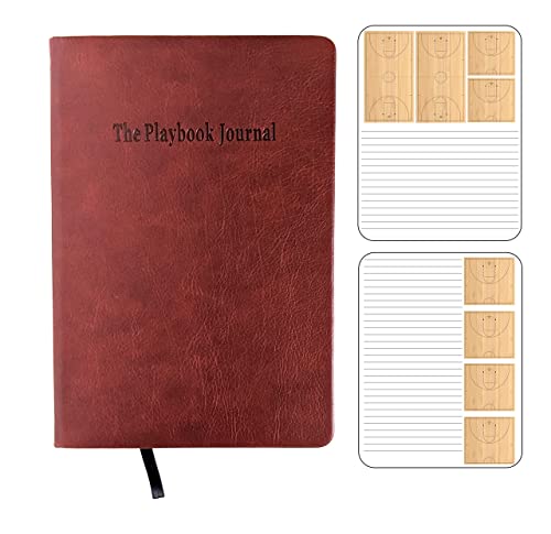 THE PLAYBOOK JOURNAL: Basketball Court Edition- Hardcover Notebook with Custom Basketball Court Diagrams