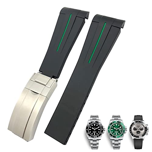 Bracelet caoutchouc 20mm premium à bout incurvé pour sublimer vos montres de luxe